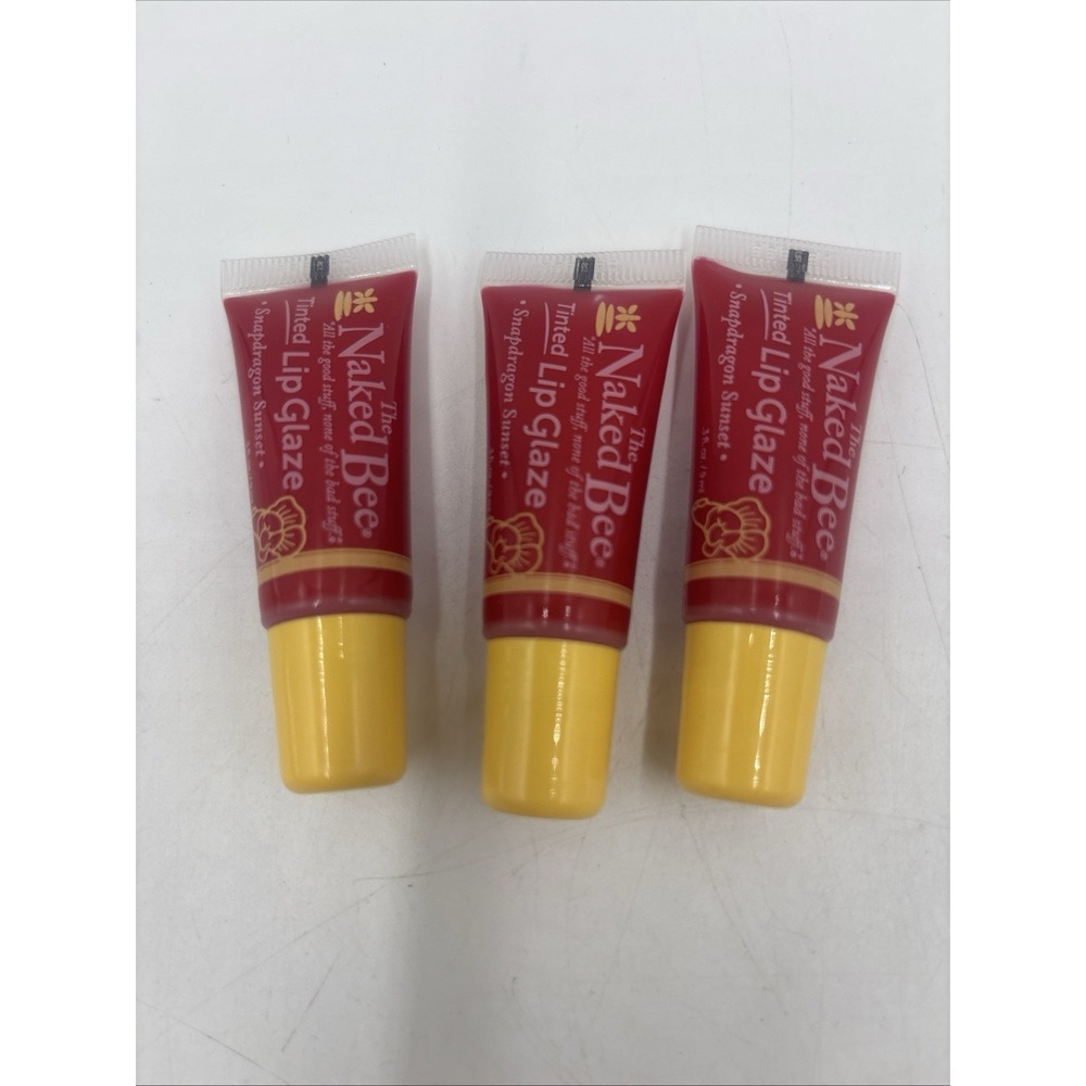 THE NAKED BEE SNAPDRAGON SUNSET TINTED LIP GLAZE-BRAND NEW-NICE COLOR!!! 3 Lot
